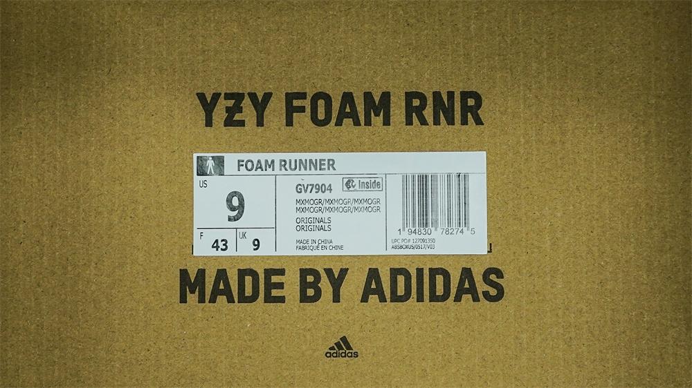 PK GOD adidas Yeezy Foam RNNRMXT Moon Gray RETAIL MATERIALS READY TO SHIP